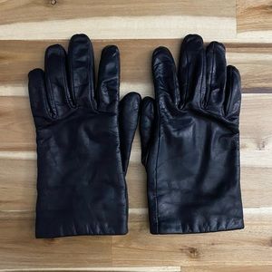 Black Leather Gloves